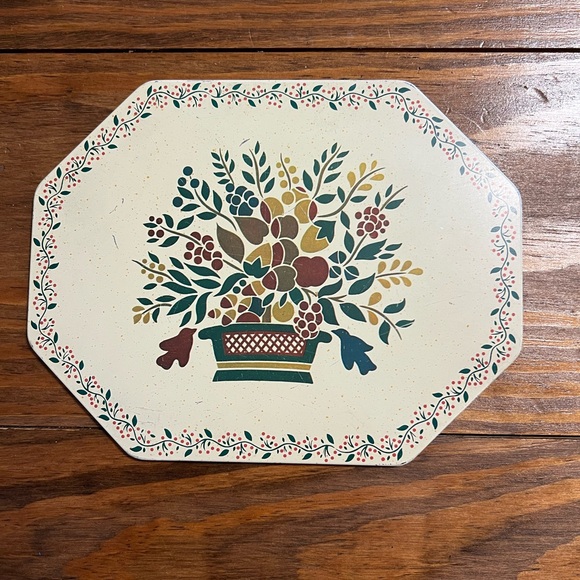 Other - Vintage Floral / Fruit Decorative Basket